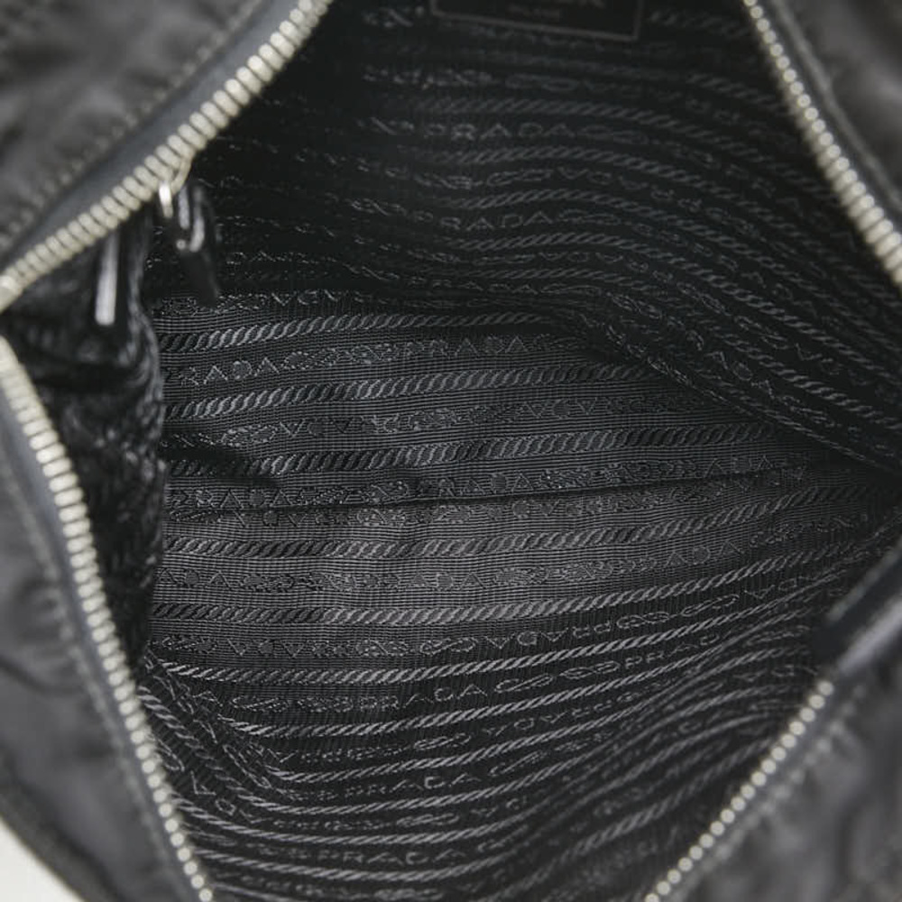 Prada Leather Nylon Shoulder Triangular Bag Skull… - image 7